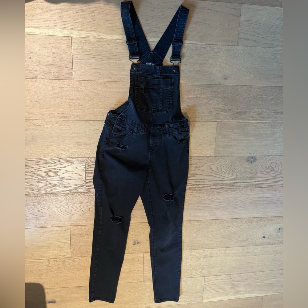 Blue Spice Women's Black Distressed Overalls